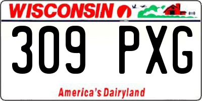 WI license plate 309PXG