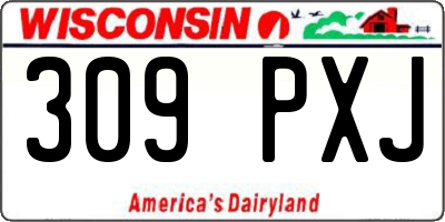 WI license plate 309PXJ