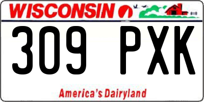 WI license plate 309PXK