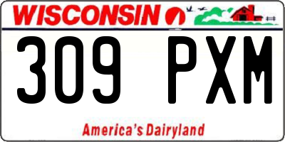 WI license plate 309PXM