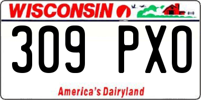 WI license plate 309PXO