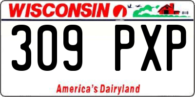 WI license plate 309PXP