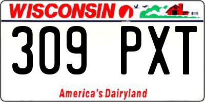 WI license plate 309PXT