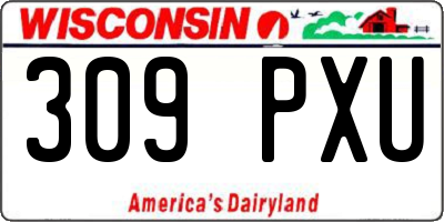 WI license plate 309PXU