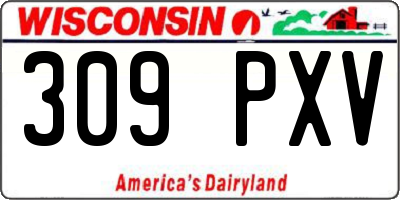 WI license plate 309PXV