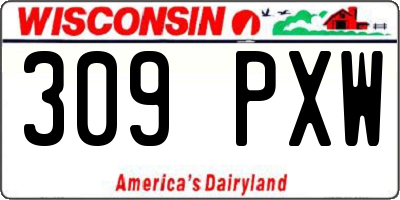 WI license plate 309PXW