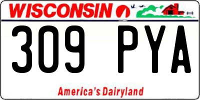 WI license plate 309PYA