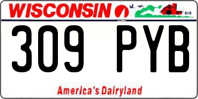 WI license plate 309PYB