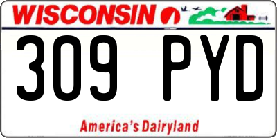 WI license plate 309PYD