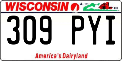 WI license plate 309PYI