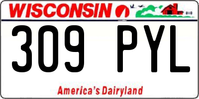 WI license plate 309PYL