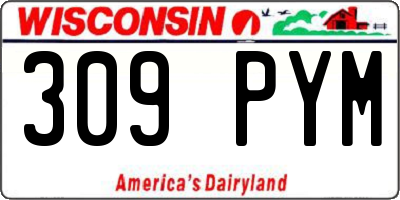 WI license plate 309PYM