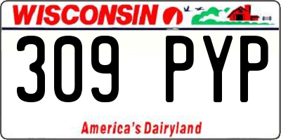 WI license plate 309PYP