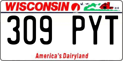 WI license plate 309PYT