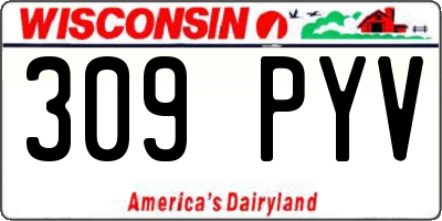 WI license plate 309PYV