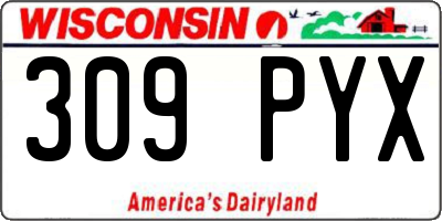 WI license plate 309PYX