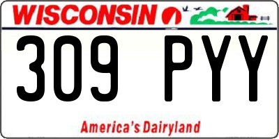 WI license plate 309PYY