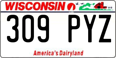 WI license plate 309PYZ