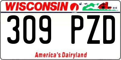 WI license plate 309PZD