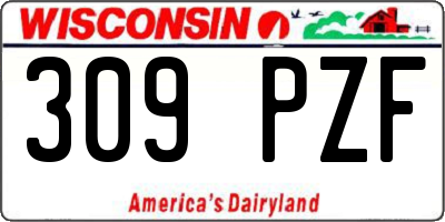 WI license plate 309PZF