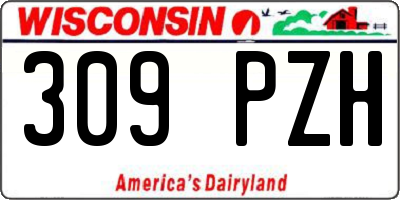 WI license plate 309PZH