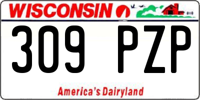 WI license plate 309PZP