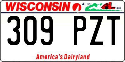 WI license plate 309PZT