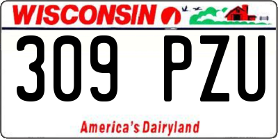 WI license plate 309PZU