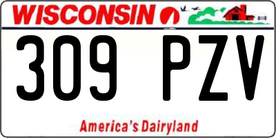 WI license plate 309PZV