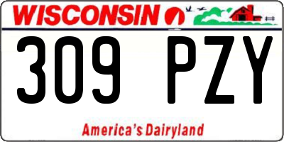 WI license plate 309PZY