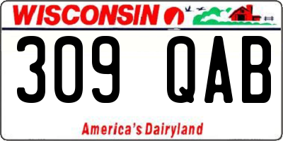 WI license plate 309QAB
