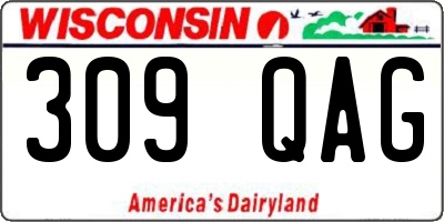 WI license plate 309QAG