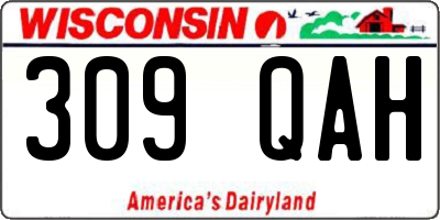 WI license plate 309QAH