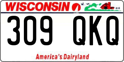 WI license plate 309QKQ