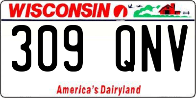 WI license plate 309QNV