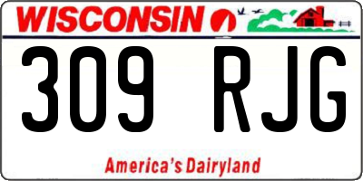 WI license plate 309RJG