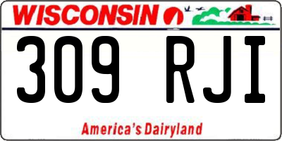 WI license plate 309RJI