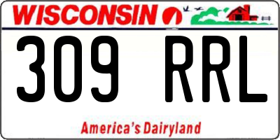 WI license plate 309RRL