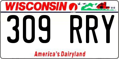 WI license plate 309RRY