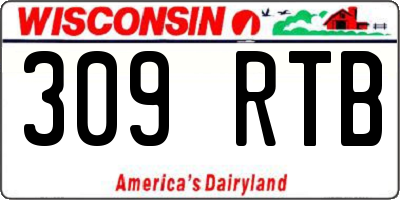 WI license plate 309RTB
