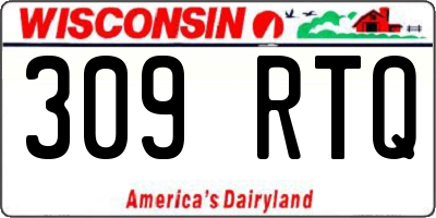 WI license plate 309RTQ