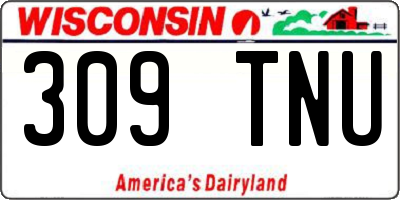 WI license plate 309TNU