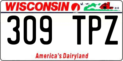WI license plate 309TPZ