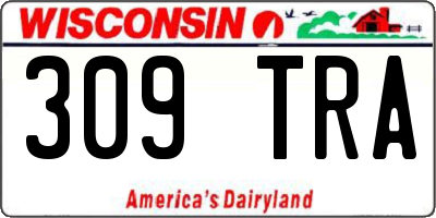WI license plate 309TRA