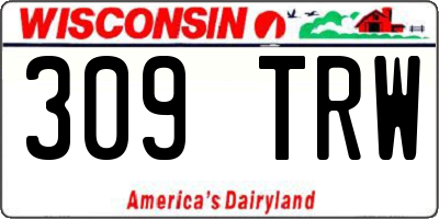 WI license plate 309TRW
