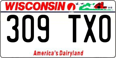 WI license plate 309TXO