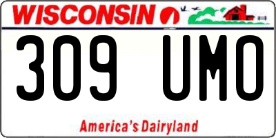 WI license plate 309UMO