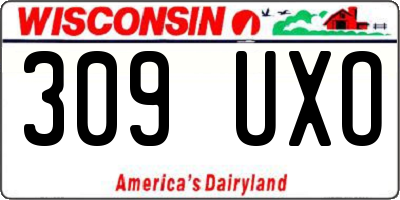 WI license plate 309UXO