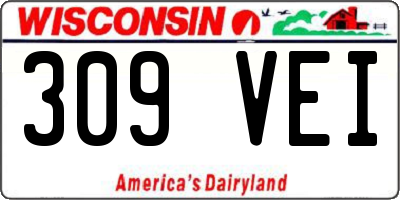 WI license plate 309VEI