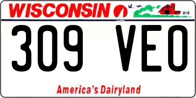 WI license plate 309VEO